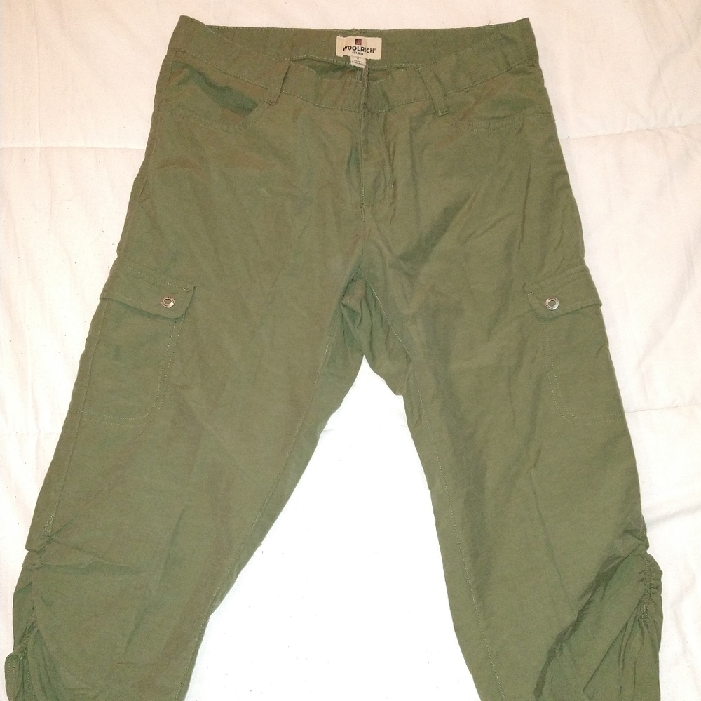 Woolrich Olive Green Capri's